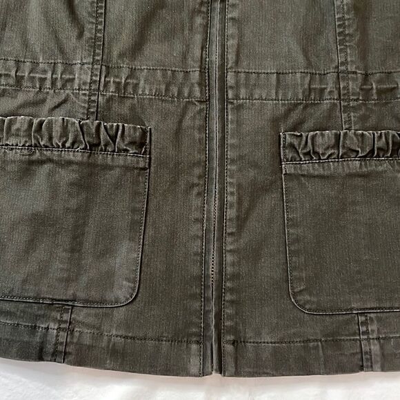 Coldwater Creek 4-6 Olive Green Zipper  Front Long Sleeve Pockets Woman’s Jacket - Picture 10 of 16